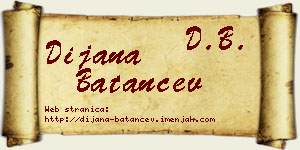 Dijana Batančev vizit kartica